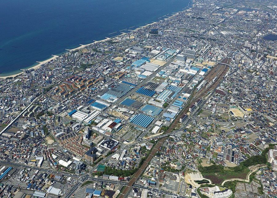Aerial photo of the factory