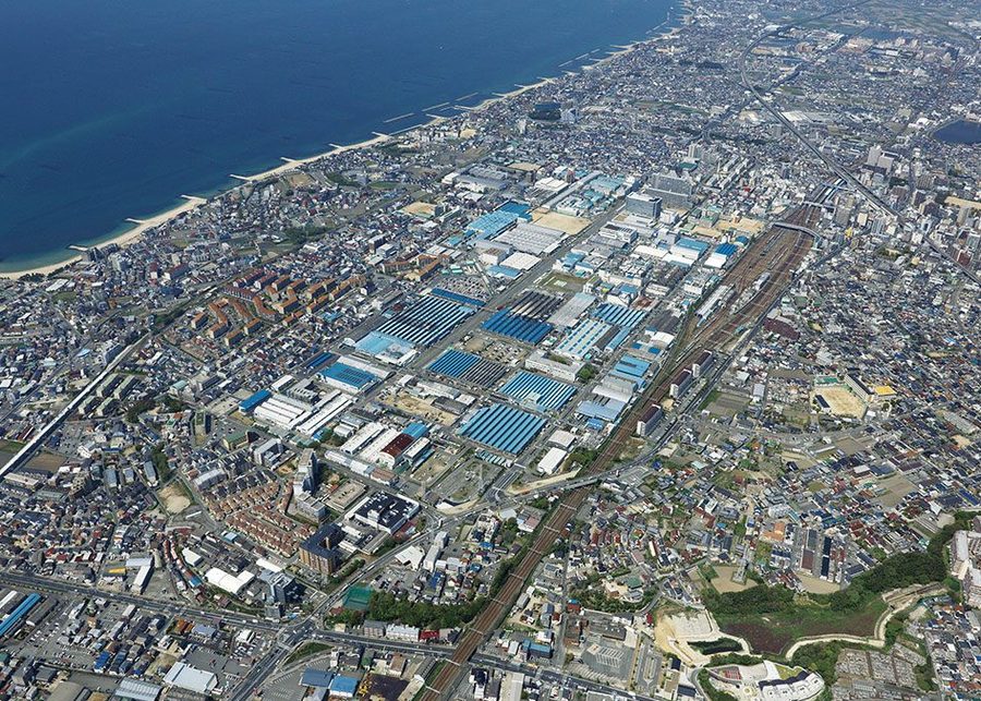 Aerial photo of the factory